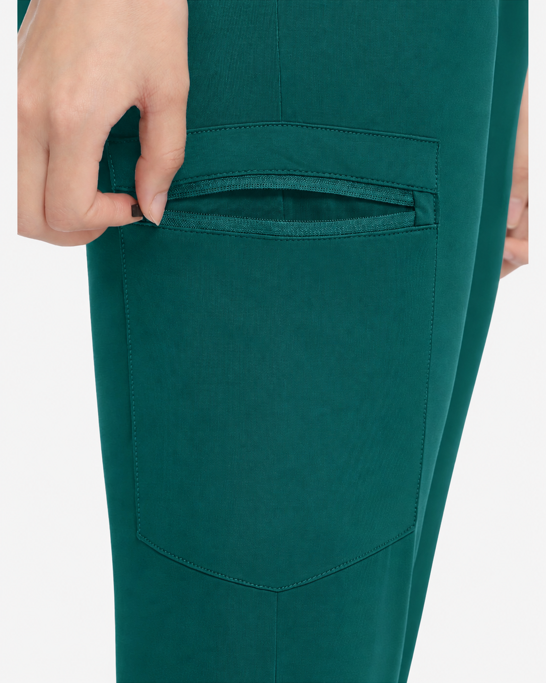 Dark Green – Eadflie Women's Knit V-Neck Jogger Uniform Set – product image 96