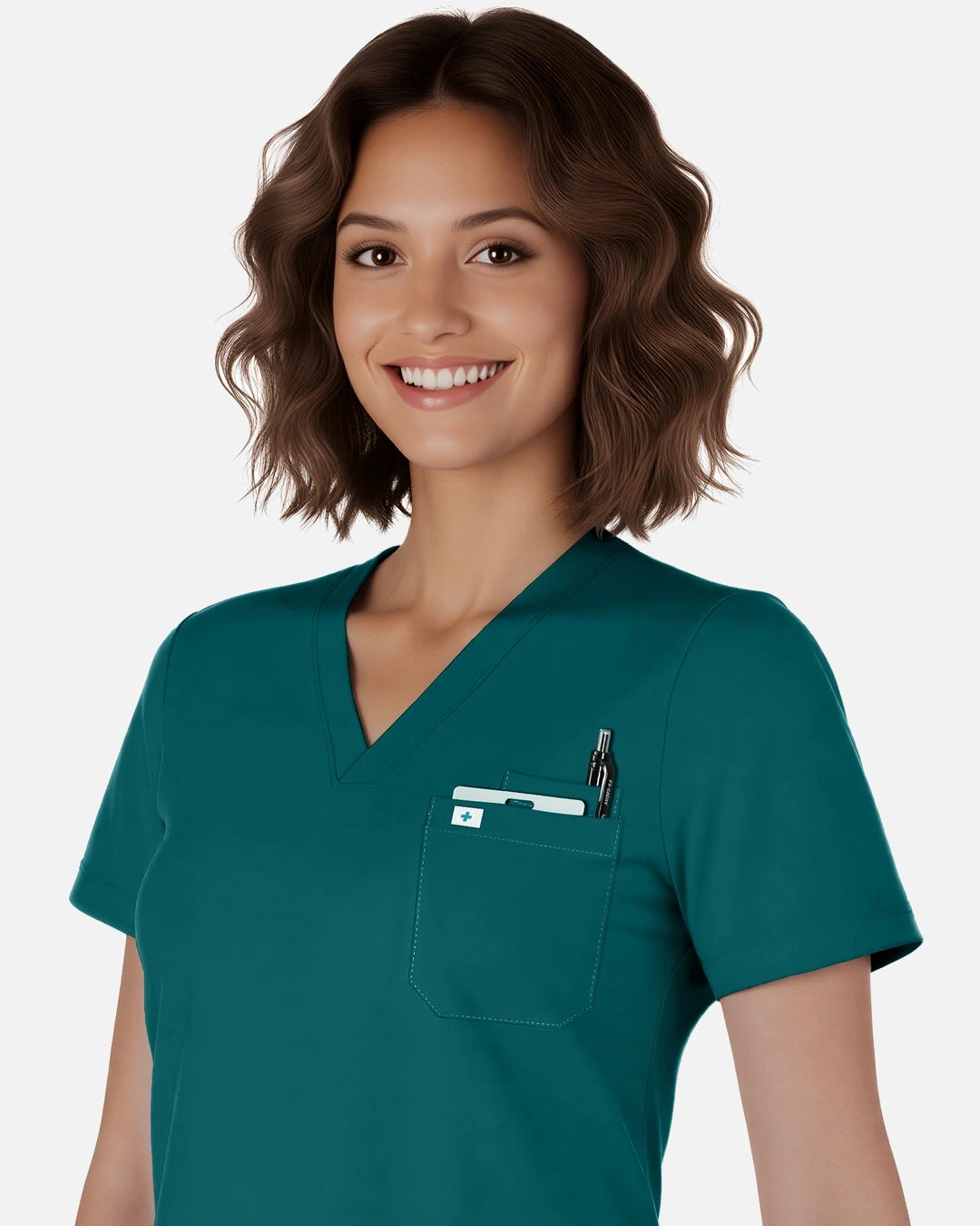 Dark Green – Eadflie Women's Classic V-Neck Jogger Uniform Set – product image 60