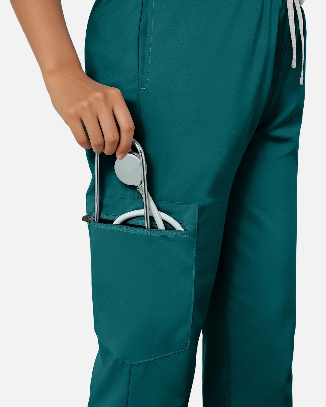 Dark Green – Eadflie Women's Classic V-Neck Jogger Uniform Set – product image 61