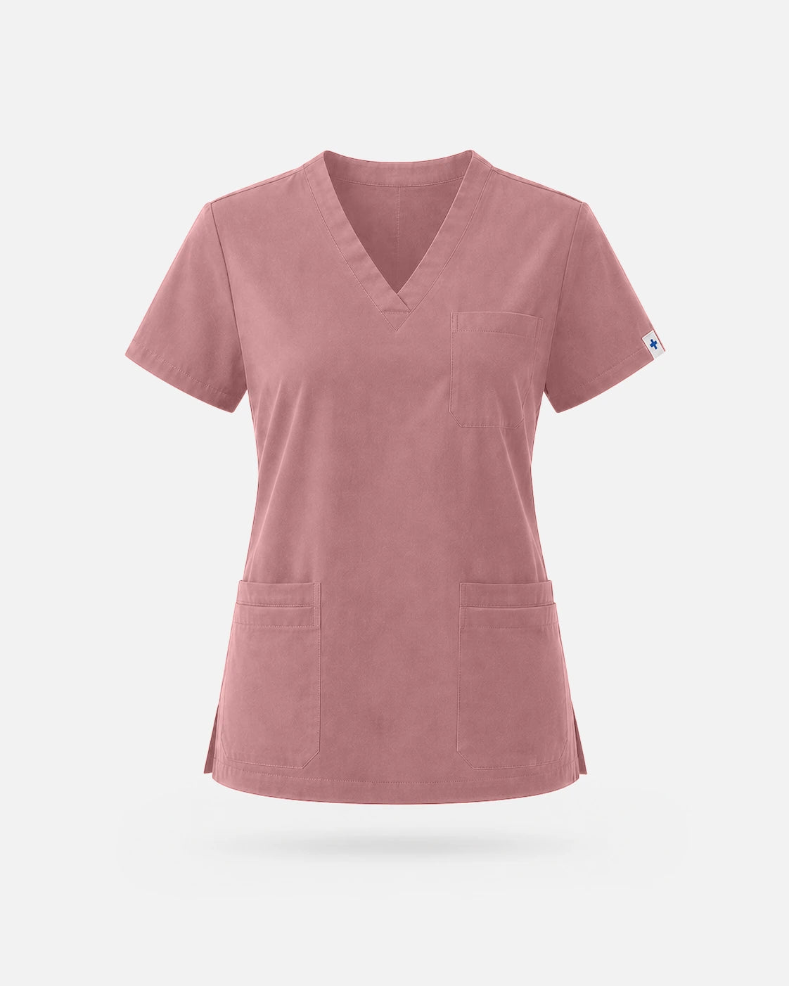 Flesh Pink – Eadflie Women's V-Neck Uniform Top – Short Sleeve 3-Pocket Soft Stretch – product image 26