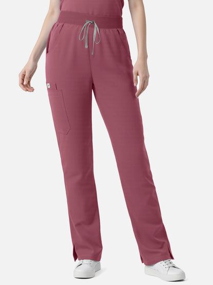 Flesh Pink – Eadflie Women's Zip Polo Straight-Leg Uniform Set – product image 80