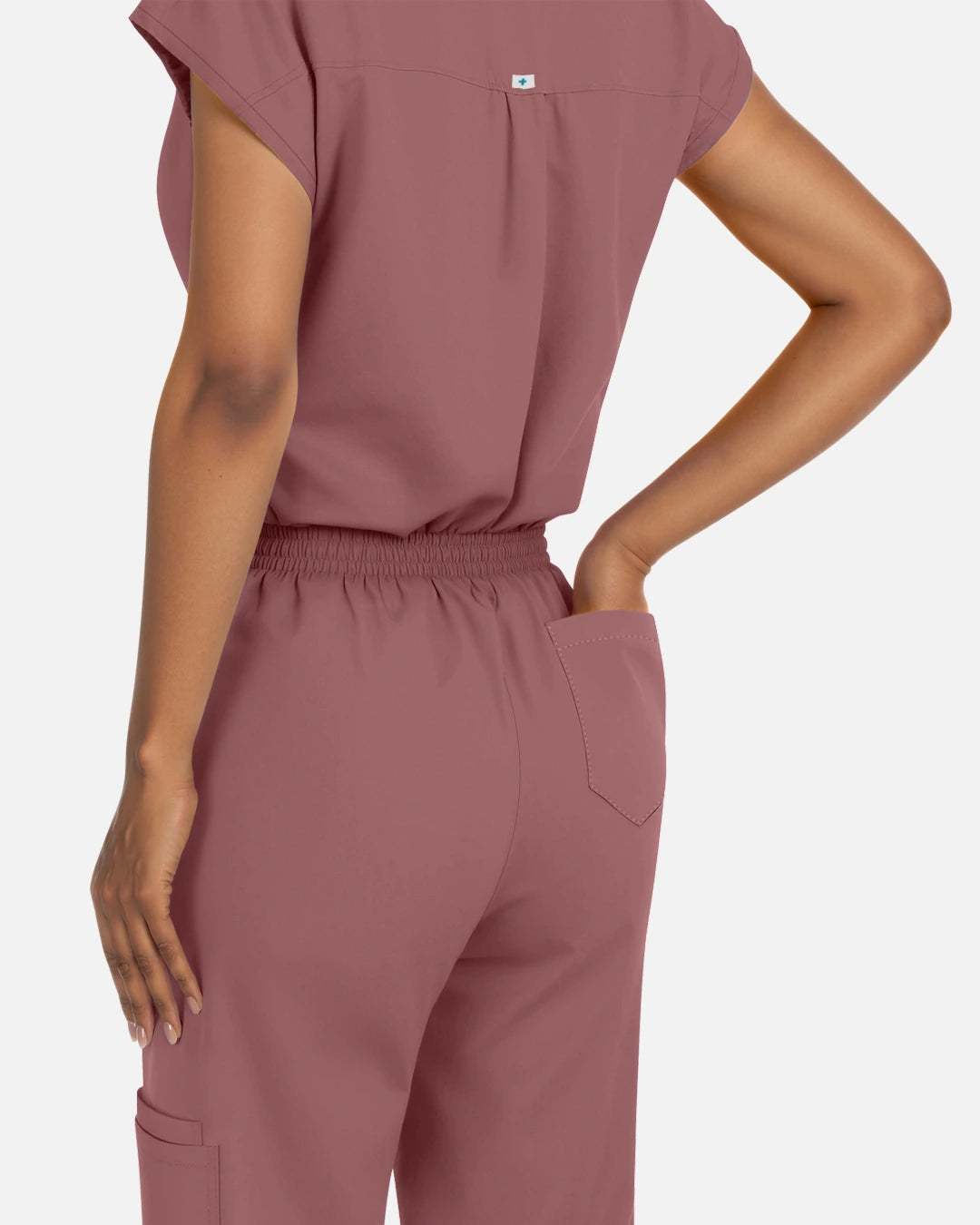 Flesh Pink – Eadflie Women's Sleeveless Henley Uniform Top – product image 28