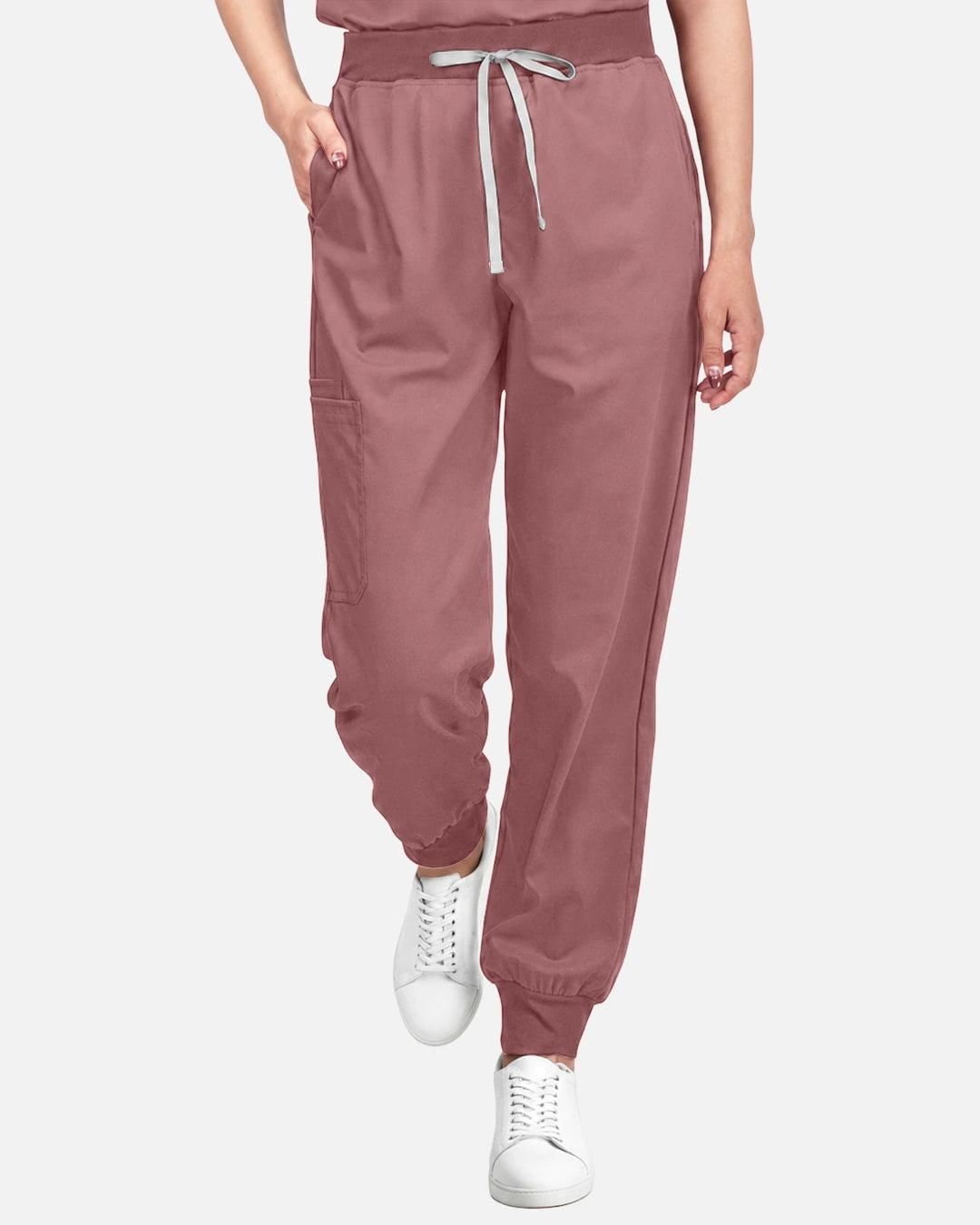 Flesh Pink – Eadflie Women's Tapered Jogger Uniform Pants – Soft Stretch Bottoms – product image 08