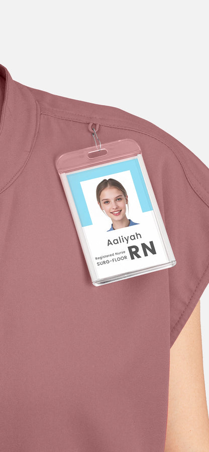 Flesh Pink – Eadflie Women's Sleeveless Mandarin Collar Jogger Uniform Set – product image 78