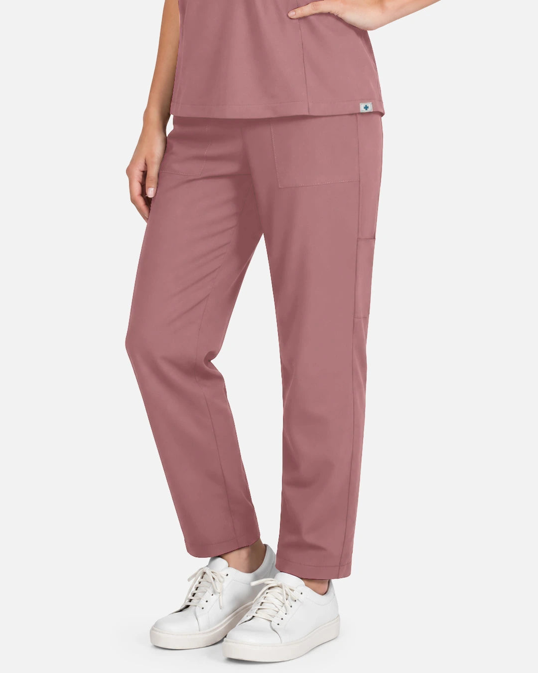 Flesh Pink – Eadflie Women's Slim Fit Tapered Cargo Uniform Pants – product image 17