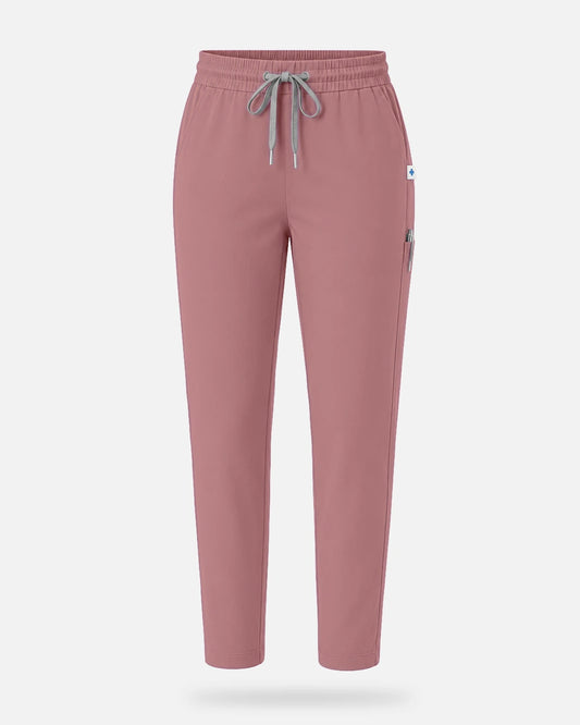 Flesh Pink – Eadflie Women's Slim Fit Tapered Cargo Uniform Pants – product image 13