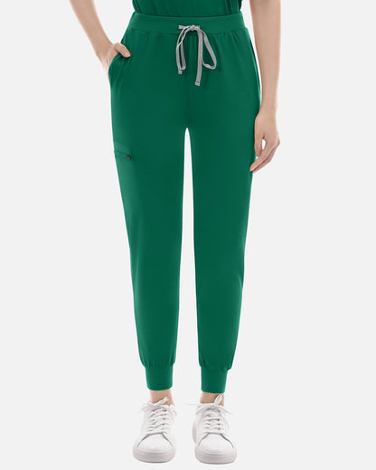 Green – Eadflie Women's Knit V-Neck Jogger Uniform Set – product image 47