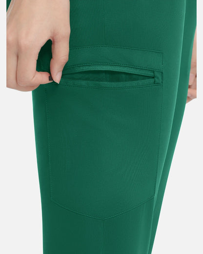 Green – Eadflie Women's Knit V-Neck Jogger Uniform Set – product image 48