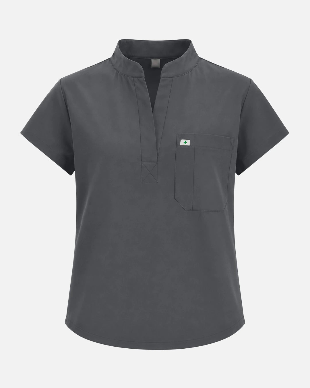 Heather Grey – Eadflie Women's Sleeveless Henley Uniform Top – product image 49