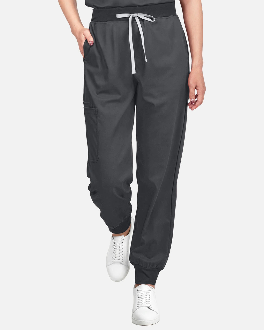 Heather Grey – Eadflie Women's Tapered Jogger Uniform Pants – Soft Stretch Bottoms – product image 50