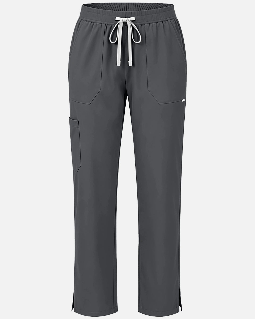 Heather Grey – Eadflie Women's Woven Straight-Leg Uniform Pants – Structured Tailored Bottoms – product image 15