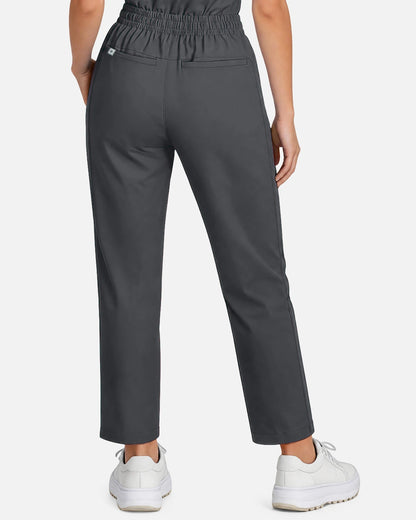 Heather Grey – Eadflie Women's Slim Fit Tapered Cargo Uniform Pants – product image 52