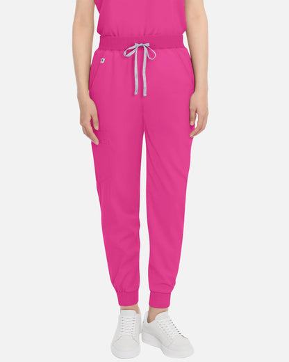 Hot Pink – Eadflie Women's Multi-Pocket Jogger Uniform Pants – product image 87