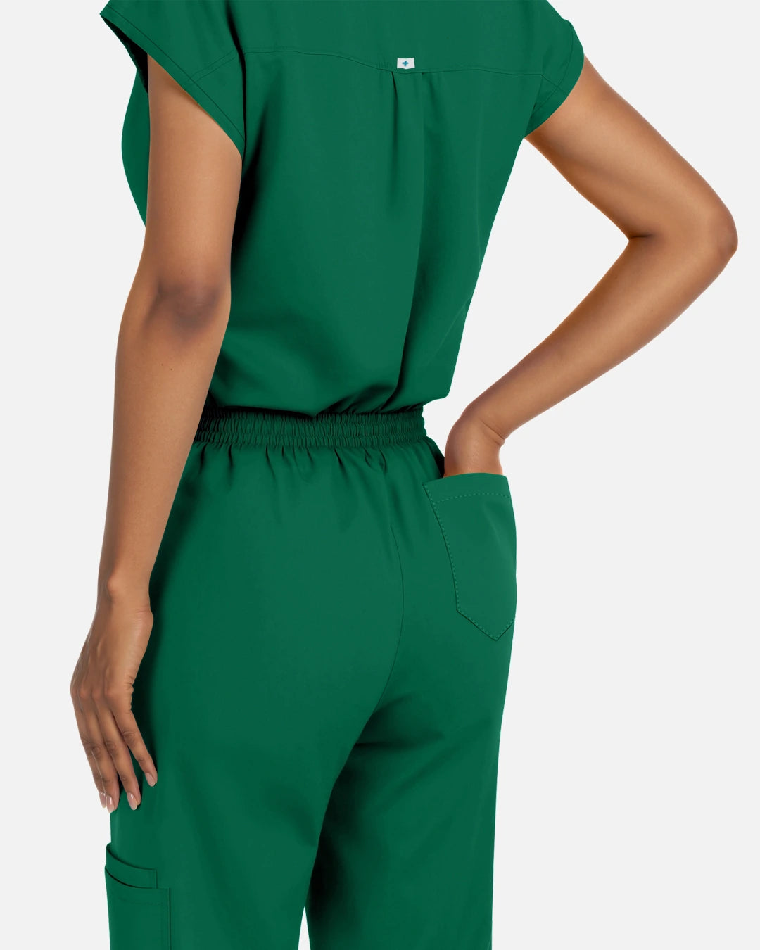 Hunter Green – Eadflie Women's Sleeveless Henley Uniform Top – product image 46
