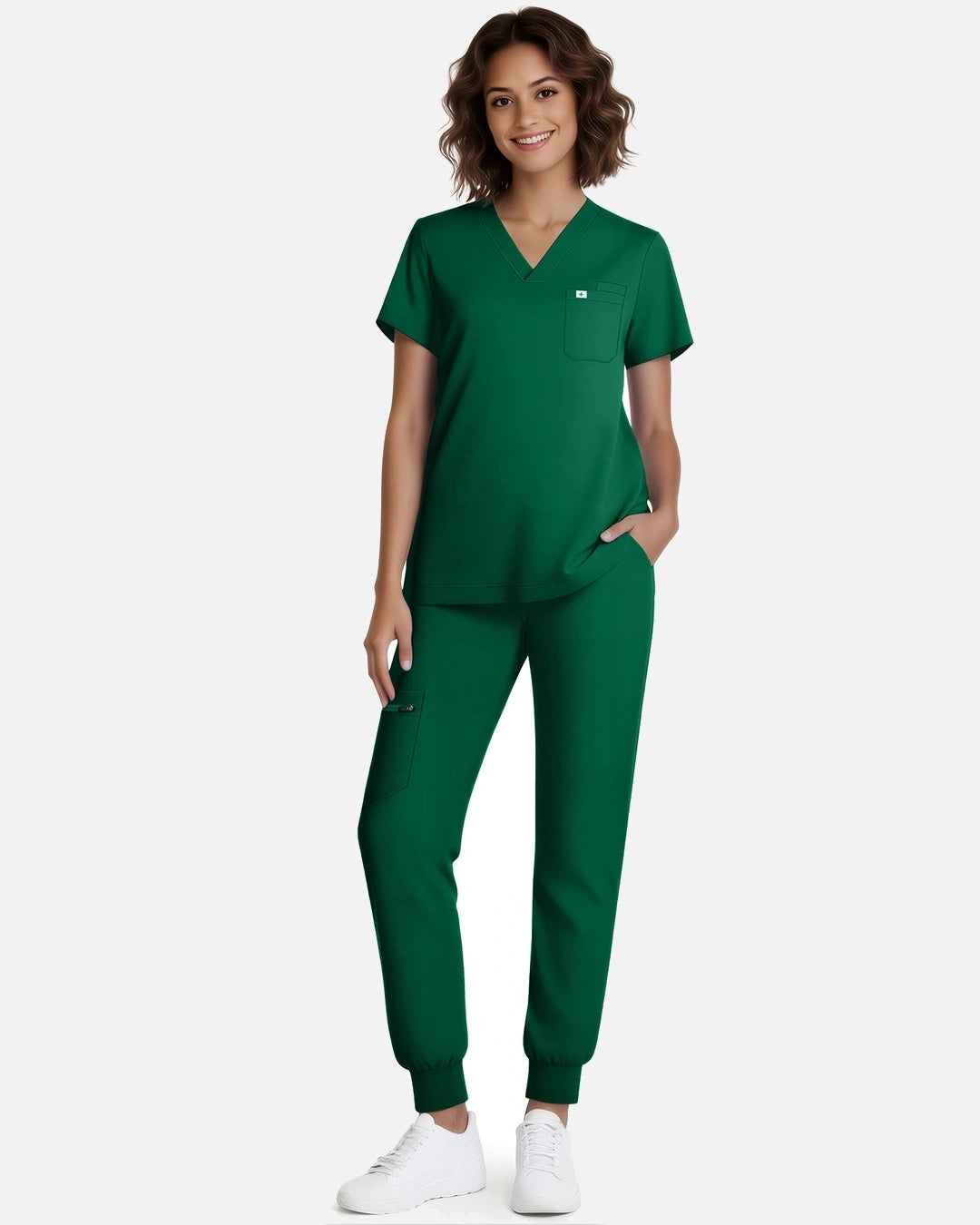 Hunter Green – Eadflie Women's Classic Jogger Uniform Pants – product image 33