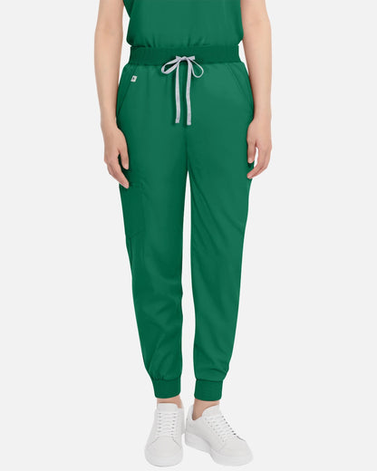 Hunter Green – Eadflie Women's Multi-Pocket Jogger Uniform Pants – product image 02