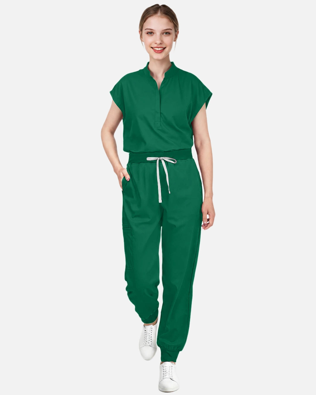 Hunter Green – Eadflie Women's Tapered Jogger Uniform Pants – Soft Stretch Bottoms – product image 19