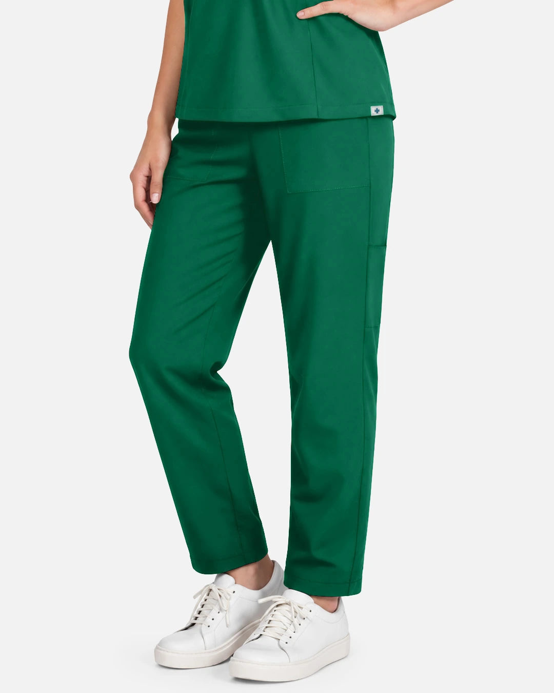 Hunter Green – Eadflie Women's Slim Fit Tapered Cargo Uniform Pants – product image 05