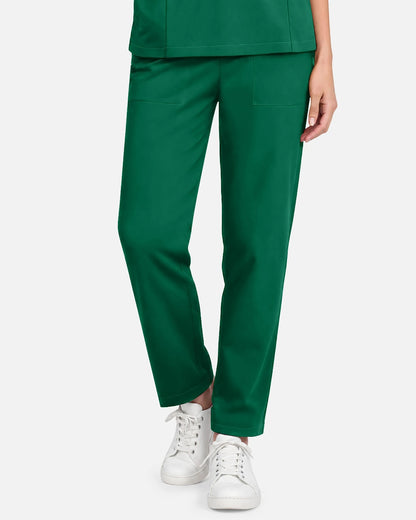 Hunter Green – Eadflie Women's Slim Fit Tapered Cargo Uniform Pants – product image 02