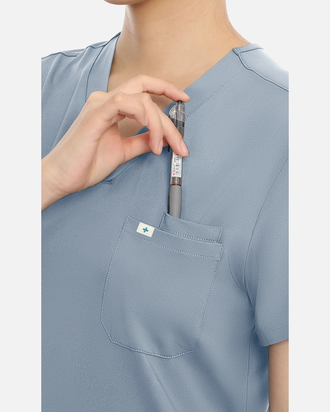 Light Blue – Eadflie Women's Classic V-Neck Uniform Top – product image 53