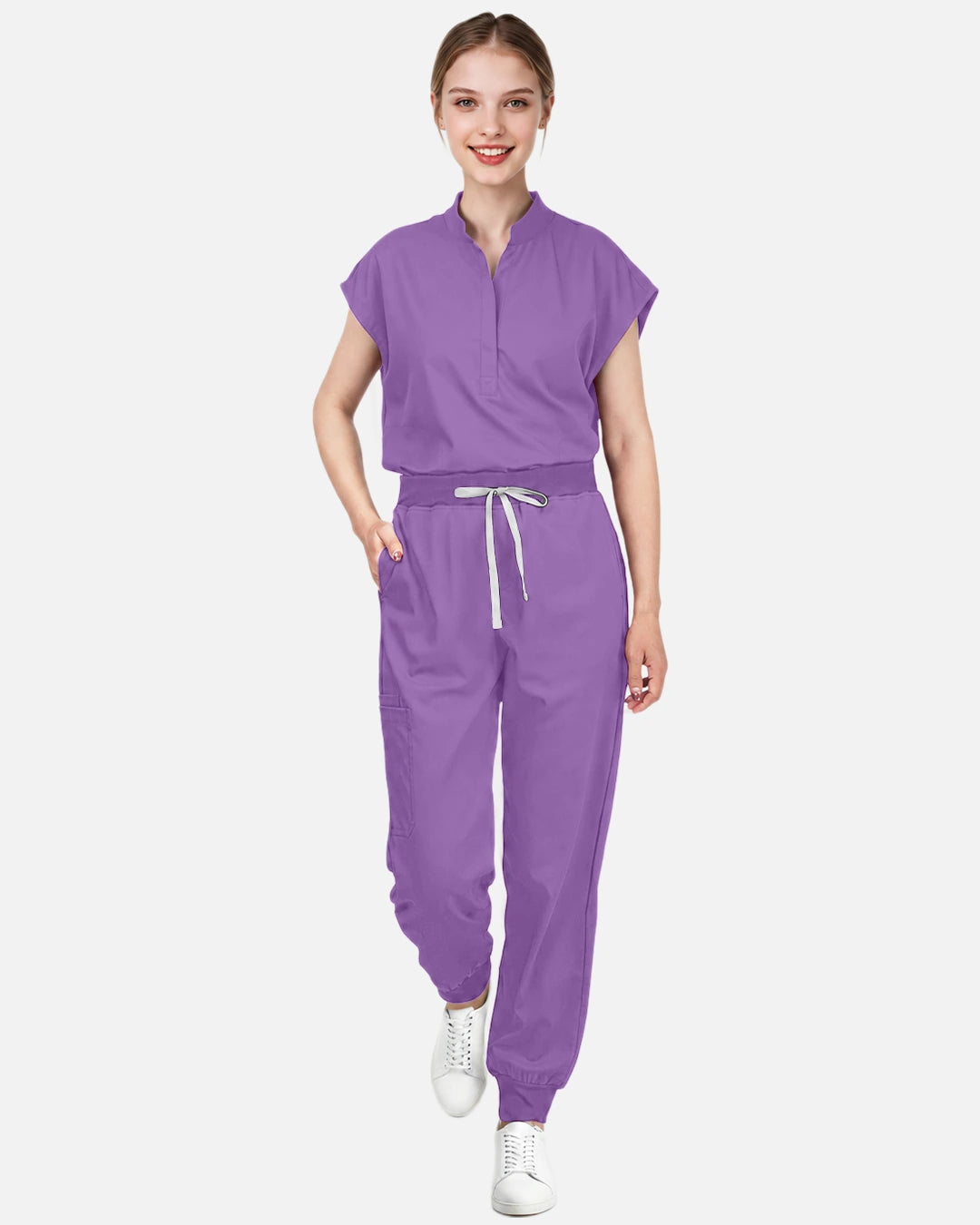 Light Purple – Eadflie Women's Tapered Jogger Uniform Pants – Soft Stretch Bottoms – product image 99