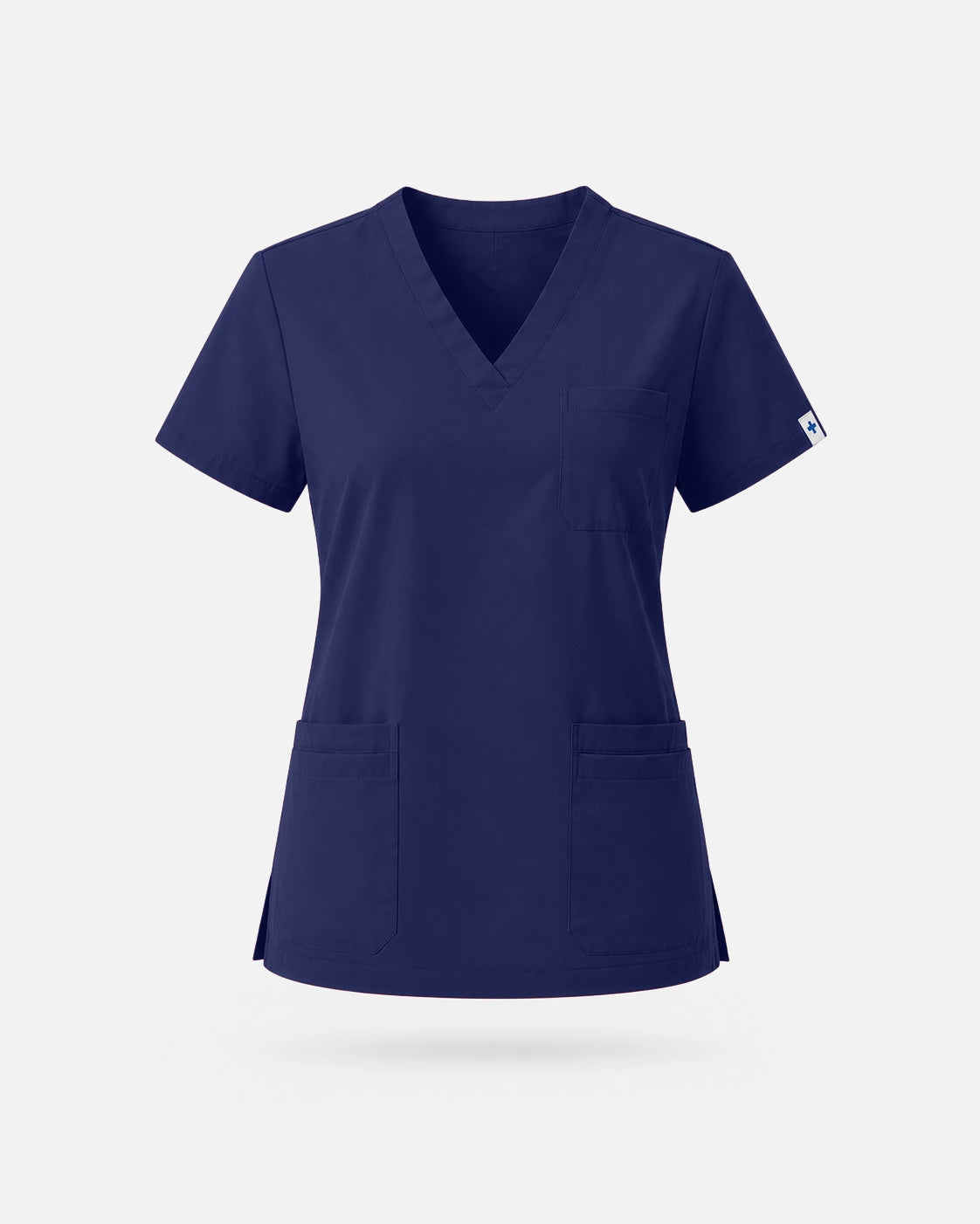 Navy Blue – Eadflie Women's V-Neck Uniform Top – Short Sleeve 3-Pocket Soft Stretch – product image 56