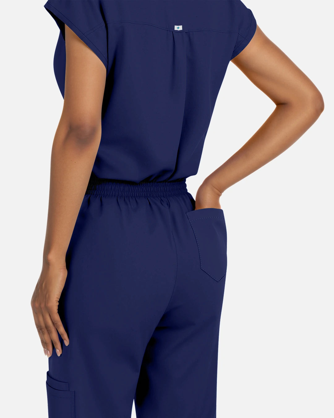 Navy Blue – Eadflie Women's Sleeveless Henley Uniform Top – product image 77