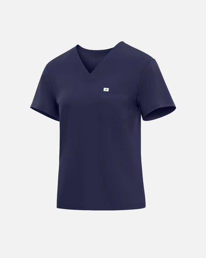 Navy Blue – Eadflie Women's Classic V-Neck Uniform Top – product image 55