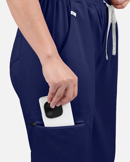 Navy Blue – Eadflie Women's Multi-Pocket Jogger Uniform Pants – product image 59