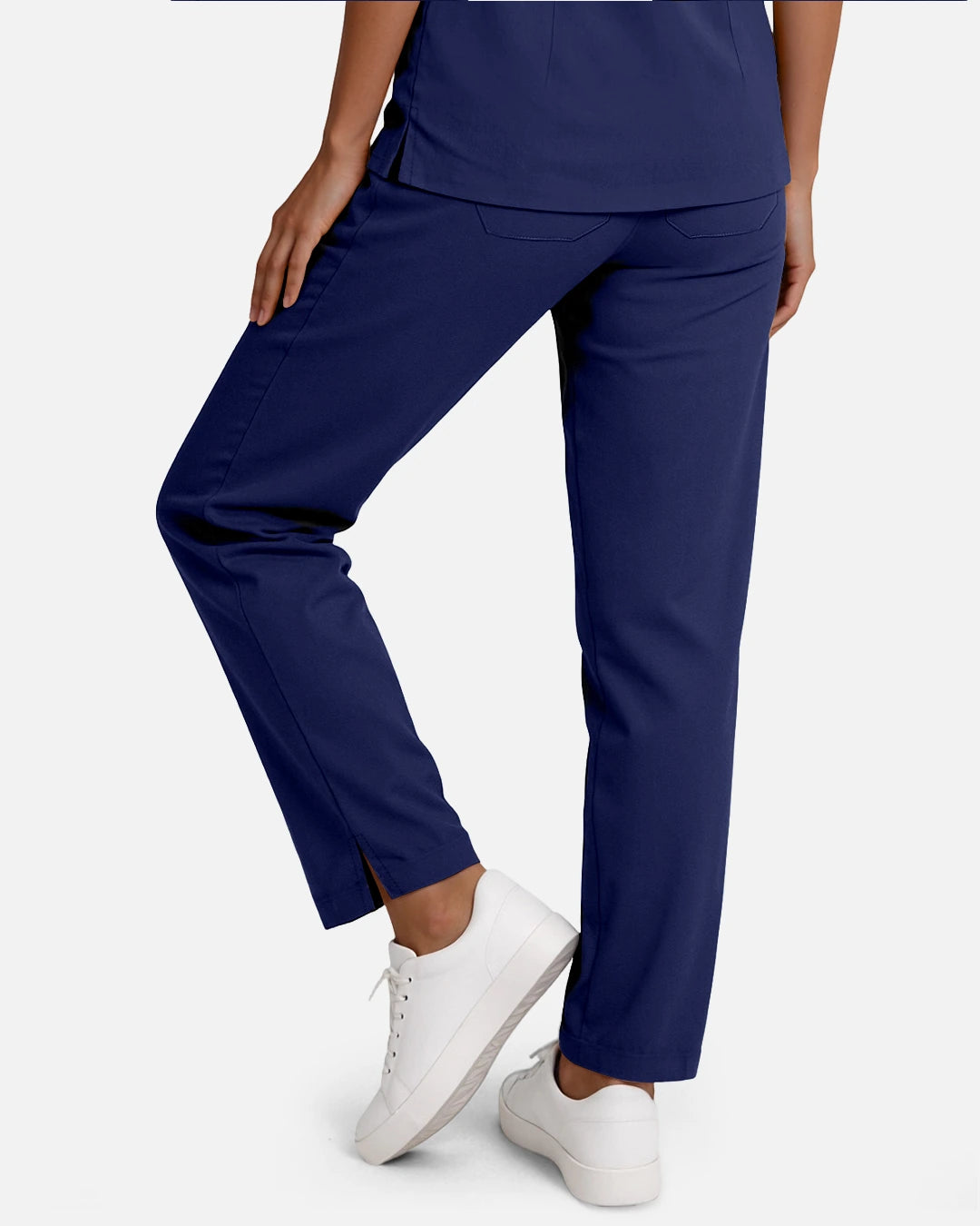 Navy Blue – Eadflie Women's Woven Straight-Leg Uniform Pants – Structured Tailored Bottoms – product image 55