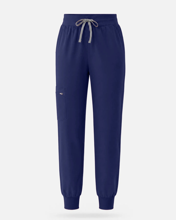 Eadflie Women's Multi-Pocket Jogger Uniform Pants - Navy Blue