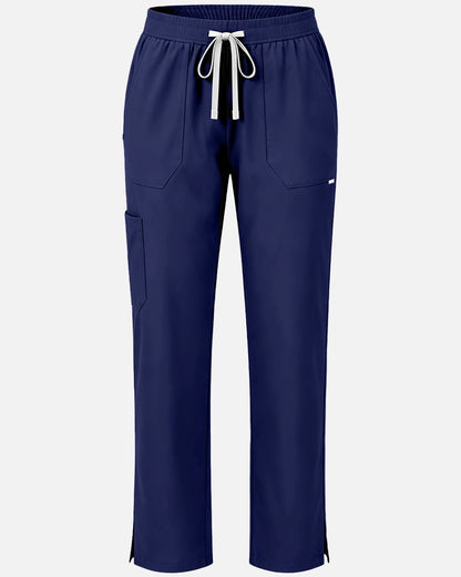 Navy Blue – Eadflie Women's Woven Straight-Leg Uniform Pants – Structured Tailored Bottoms – product image 50