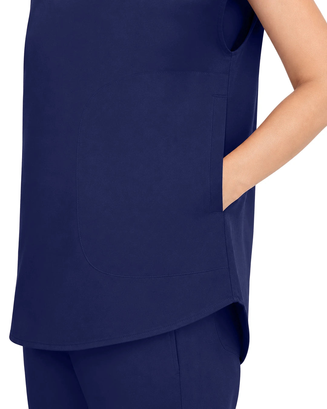 Navy Blue – Eadflie Women's Sleeveless Mandarin Collar Uniform Top – product image 53