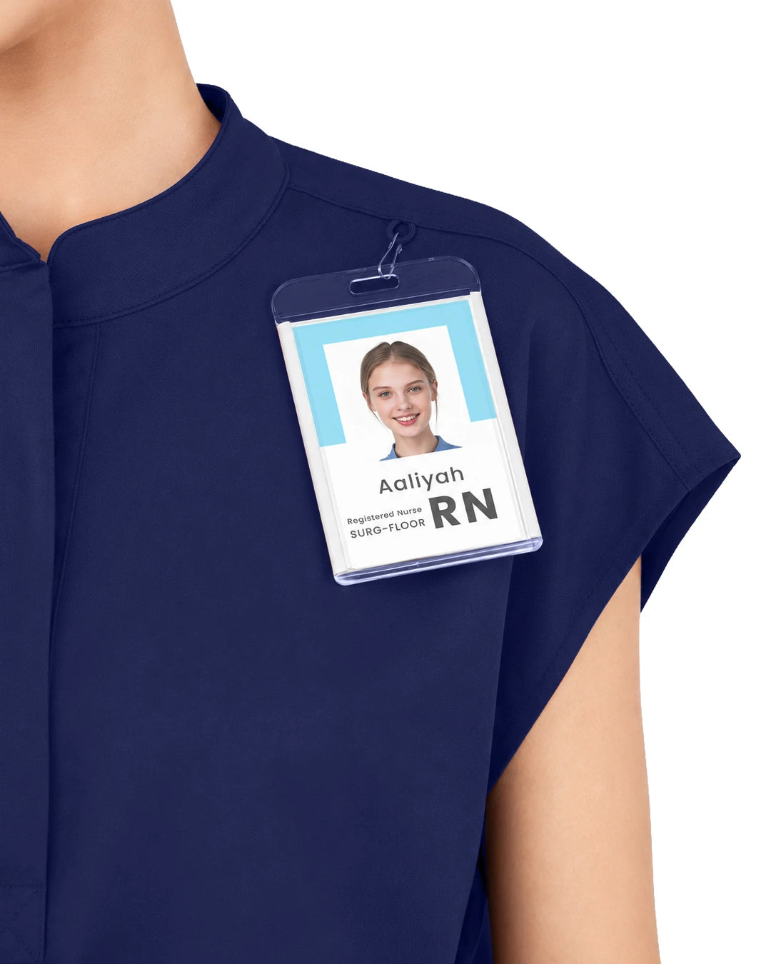 Navy Blue – Eadflie Women's Sleeveless Mandarin Collar Uniform Top – product image 54
