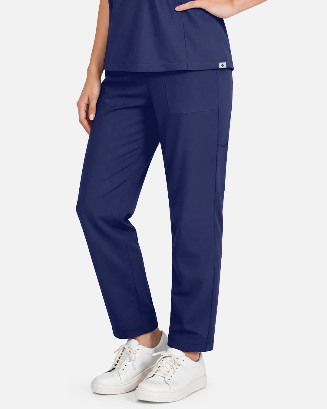 Navy Blue – Eadflie Women's Slim Fit Tapered Cargo Uniform Pants – product image 47