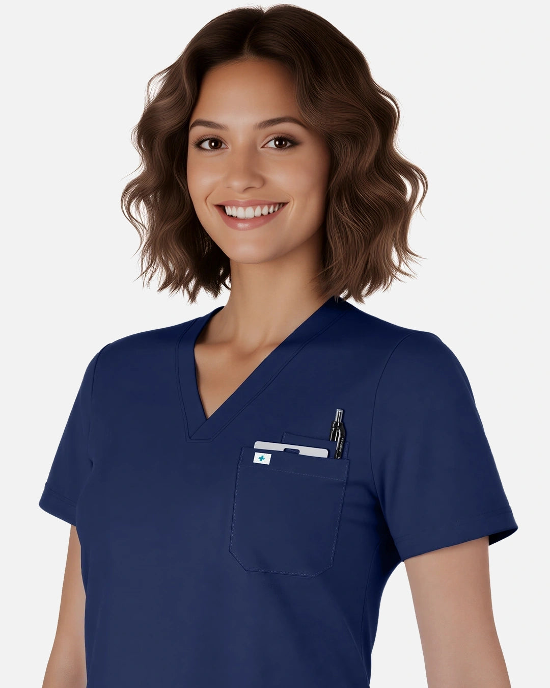Navy Blue – Eadflie Women's Classic V-Neck Jogger Uniform Set – product image 86