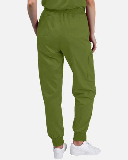 Olive Green – Eadflie Women's Tapered Jogger Uniform Pants – Soft Stretch Bottoms – product image 95