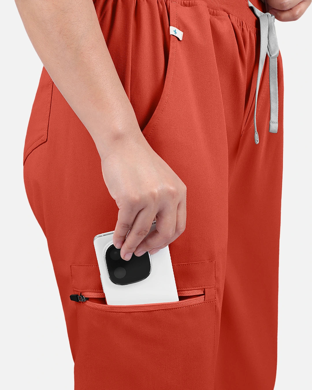 Orange Red – Eadflie Women's Multi-Pocket Jogger Uniform Pants – product image 19