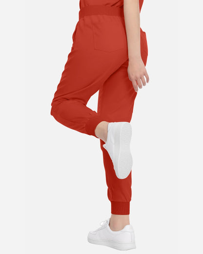 Orange Red – Eadflie Women's Multi-Pocket Jogger Uniform Pants – product image 20