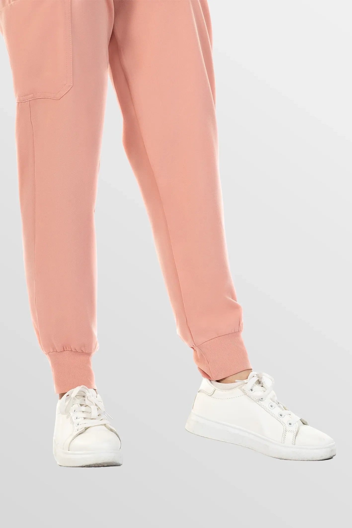Pink Eipnare Women's Henley Collar Sleeveless Jogger Scrub Set - Stretch Medical Scrubs for Women