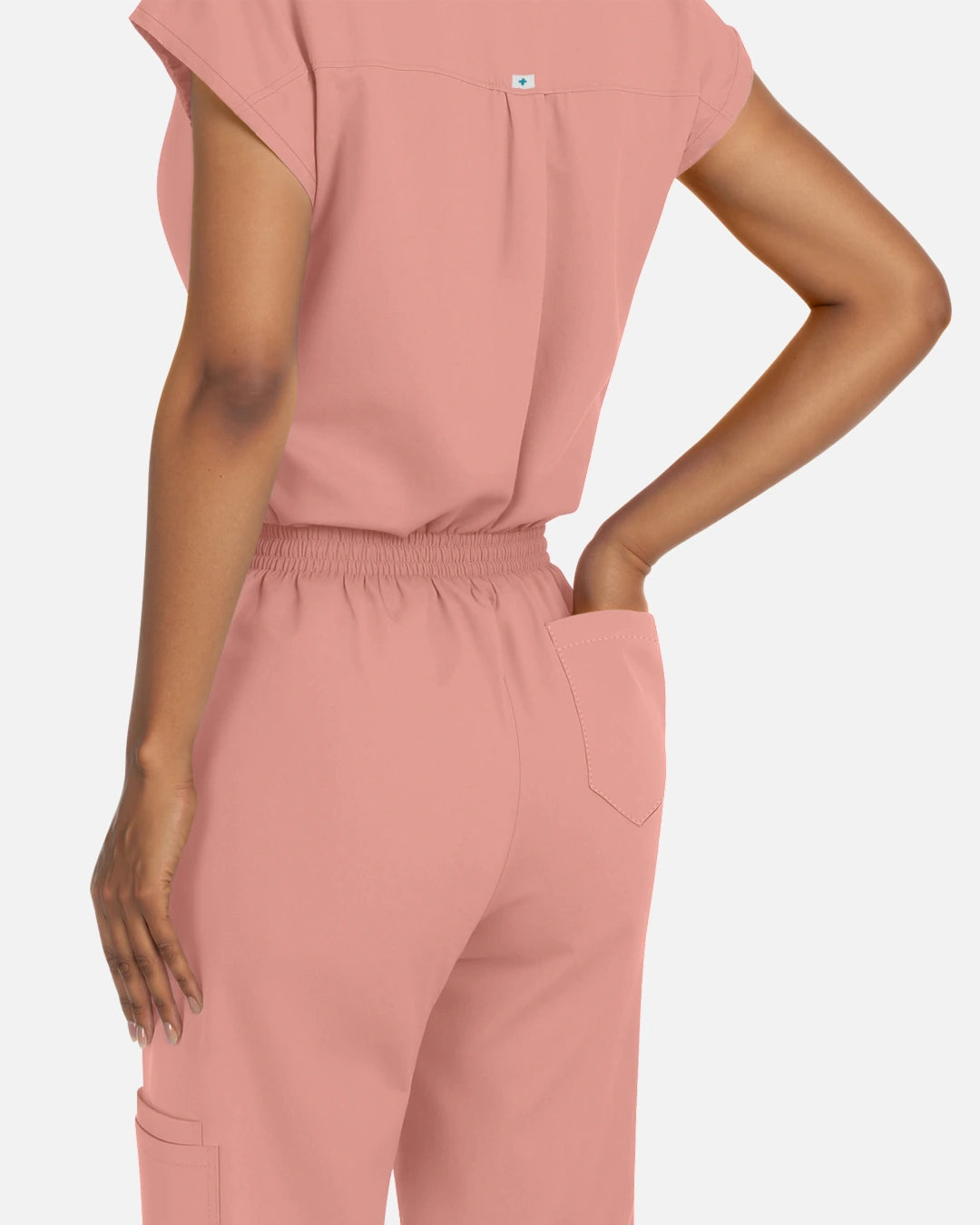 Pink – Eadflie Women's Sleeveless Henley Uniform Top – product image 17