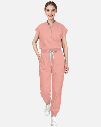 Pink – Eadflie Women's Tapered Jogger Uniform Pants – Soft Stretch Bottoms – product image 81