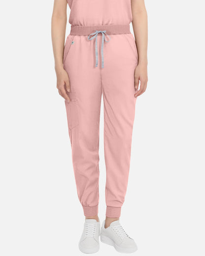 Pink – Eadflie Women's Multi-Pocket Jogger Uniform Pants – product image 12