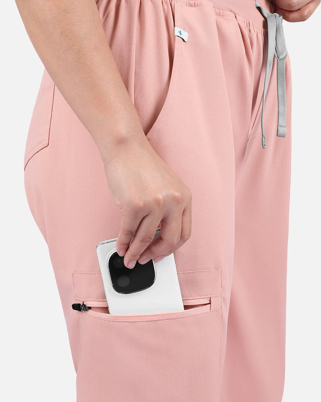Pink – Eadflie Women's Multi-Pocket Jogger Uniform Pants – product image 14