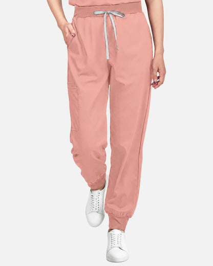 Pink – Eadflie Women's Tapered Jogger Uniform Pants – Soft Stretch Bottoms – product image 80