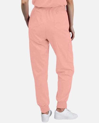 Pink – Eadflie Women's Tapered Jogger Uniform Pants – Soft Stretch Bottoms – product image 83