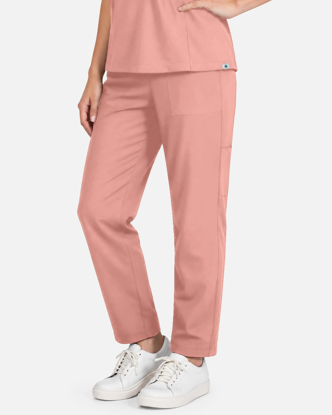 Pink – Eadflie Women's Slim Fit Tapered Cargo Uniform Pants – product image 29