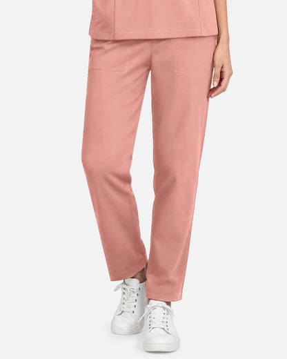 Pink – Eadflie Women's Slim Fit Tapered Cargo Uniform Pants – product image 26