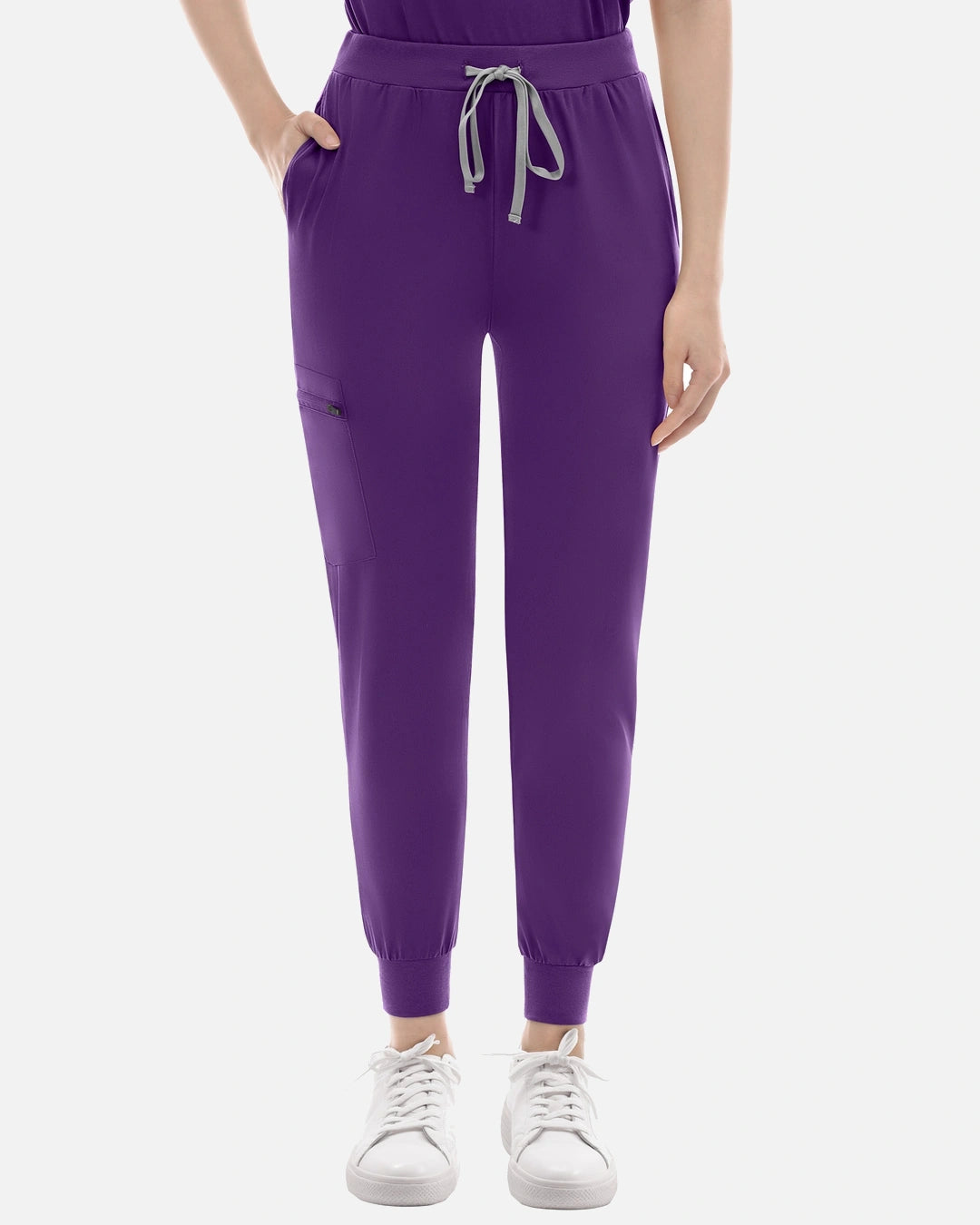 Purple – Eadflie Women's Knit V-Neck Jogger Uniform Set – product image 83
