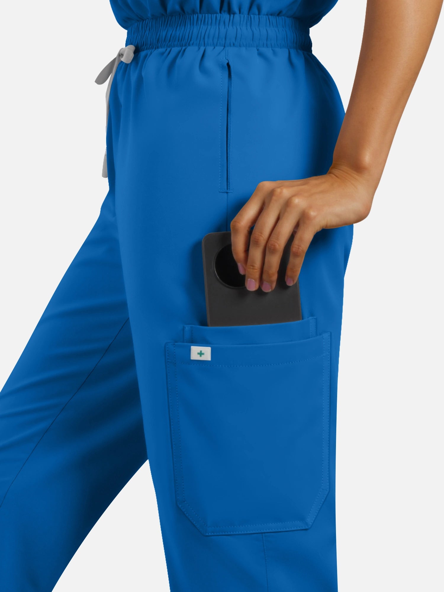 Royal Blue – Eadflie Women's Henley Sleeveless Jogger Uniform Set – product image 25
